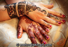Henna and Glittered Bridal Hands