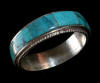 Turquoise Hand Cut Stone - Sliver Ring