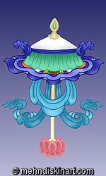 Buddhist Symbol - Parasol one of The Eight Jewels