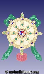 Buddhist Symbol - Wheel  one of The Eight Jewels
